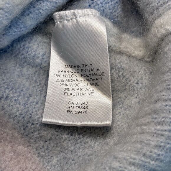 Bianco & Blu Mohair/Wool Blend Blue&Pink Knit Sweater Size Medium made in Italy - Picture 13 of 15